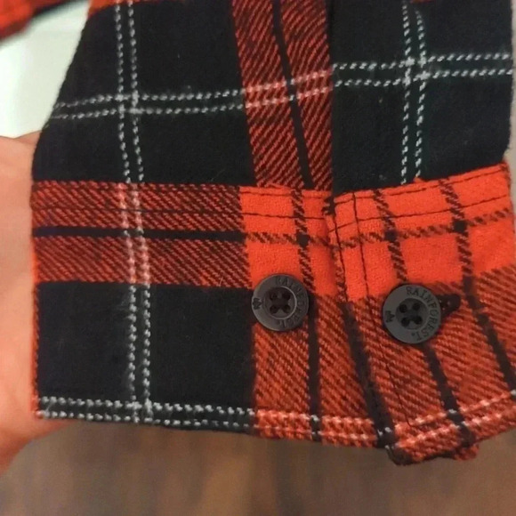 Rain Forest men's flannel plaid button down shirt - Picture 7 of 9